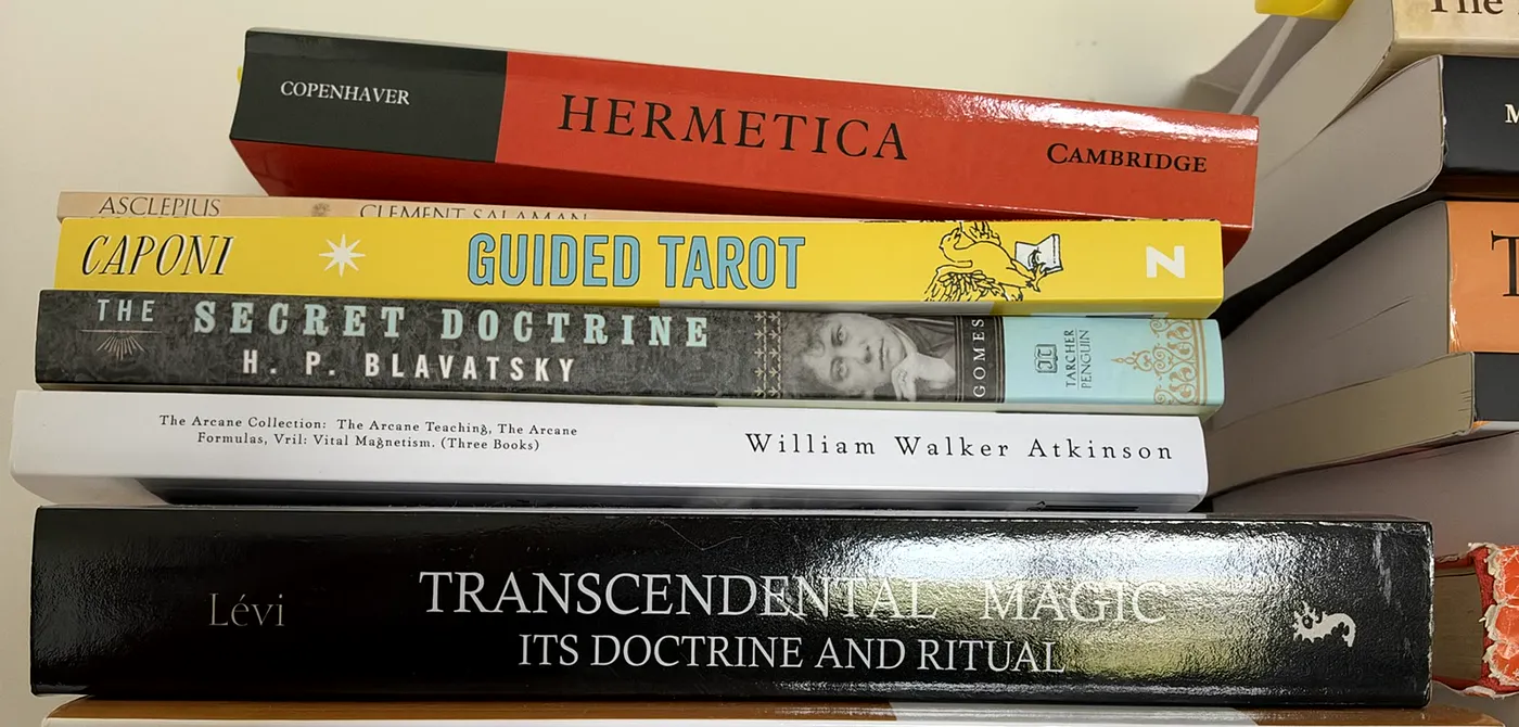 Books on my Hermeticism shelf at home